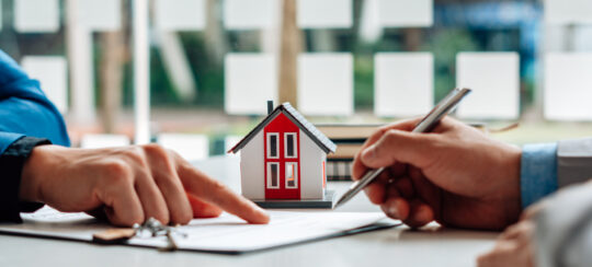 two people going through a tenancy agreement