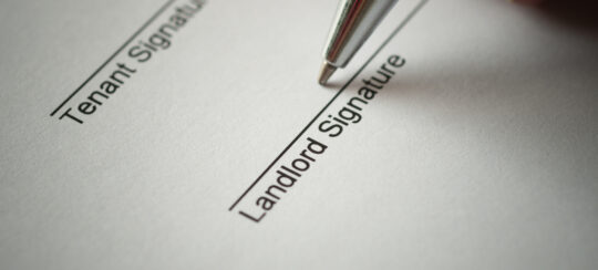 tenancy agreement with spaces for landlord and tenant signatures